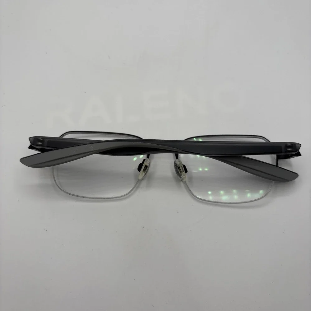 Nike 8152 002 Satin Black Semi Rimless Authentic Eyeglass Frames 52-17-140 #C246